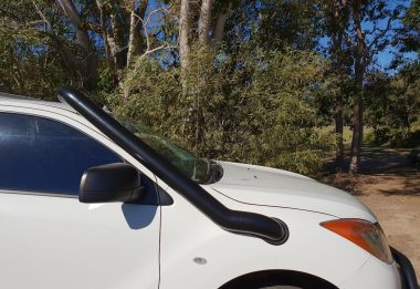 TAZZMAN Stainless Steel Snorkel BRUSHED STAINLESS to suit MAZDA BT50 10/11 - 6/20  LOW CUT TOP