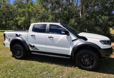 TAZZMAN Stainless Steel Snorkel BRUSHED STAINLESS to suit FORD RANGER RAPTOR 2lt BI TURBO 2018 - 2022