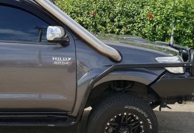 TAZZMAN Stainless Steel Snorkel BRUSHED STAINLESS to suit TOYOTA  HILUX N70  3/05 - 9/15