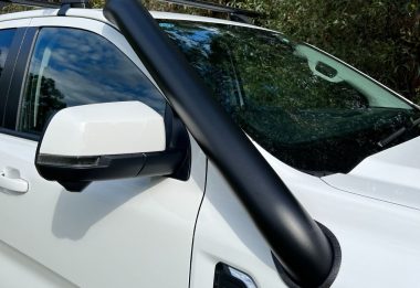 TAZZMAN Stainless Steel Snorkel Powder Coated Black STAINLESS to suit FORD RANGER MY22  2.0L Bi TURBO & 3.0 TL V6