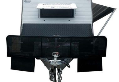 Caravan Stone Shield W/ Mesh 3pce Black (2310mm X 500mm)
