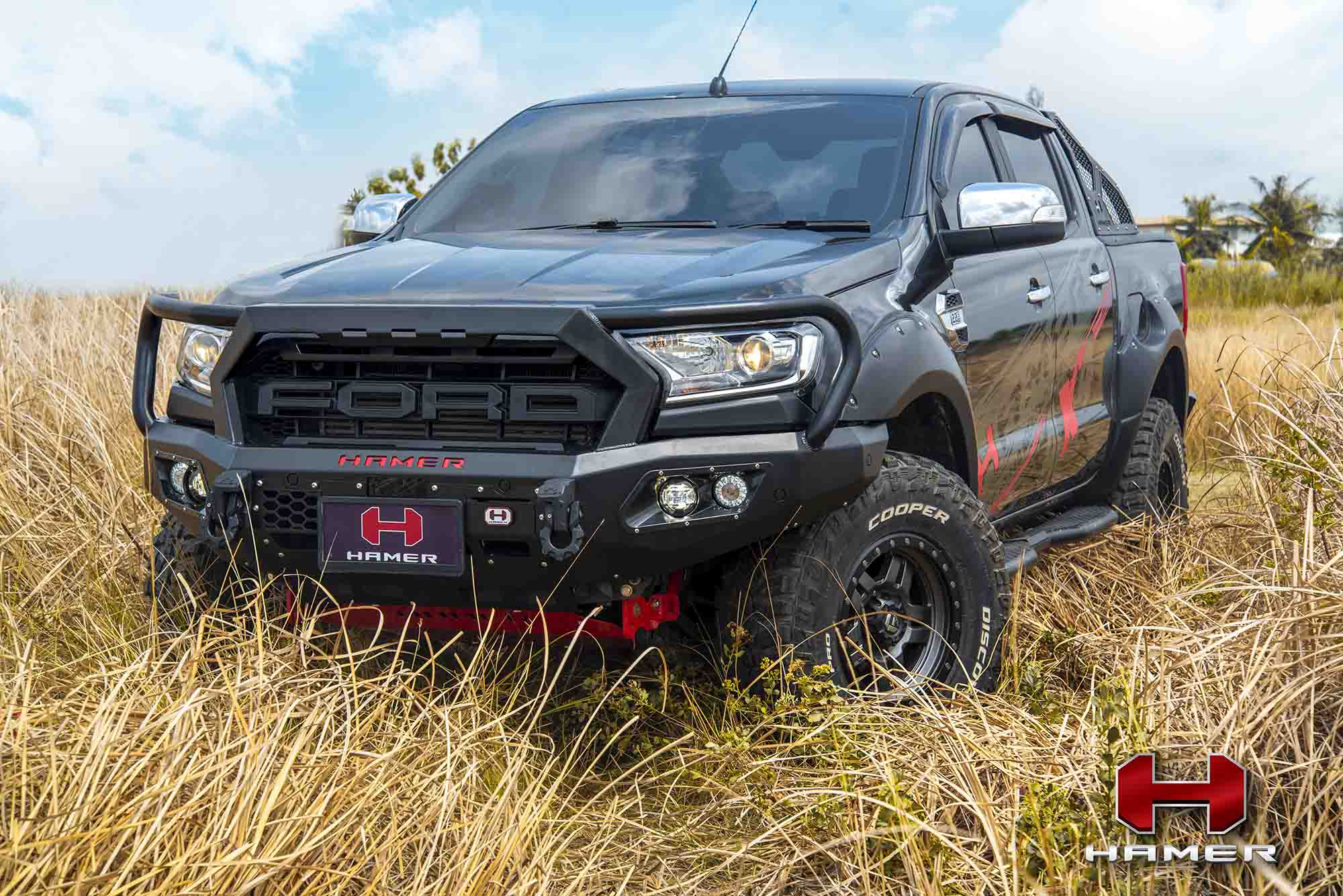 HAMER King Series Plus bull bar for Ford Ranger PX2, PX3 (2015 – 2022 ...