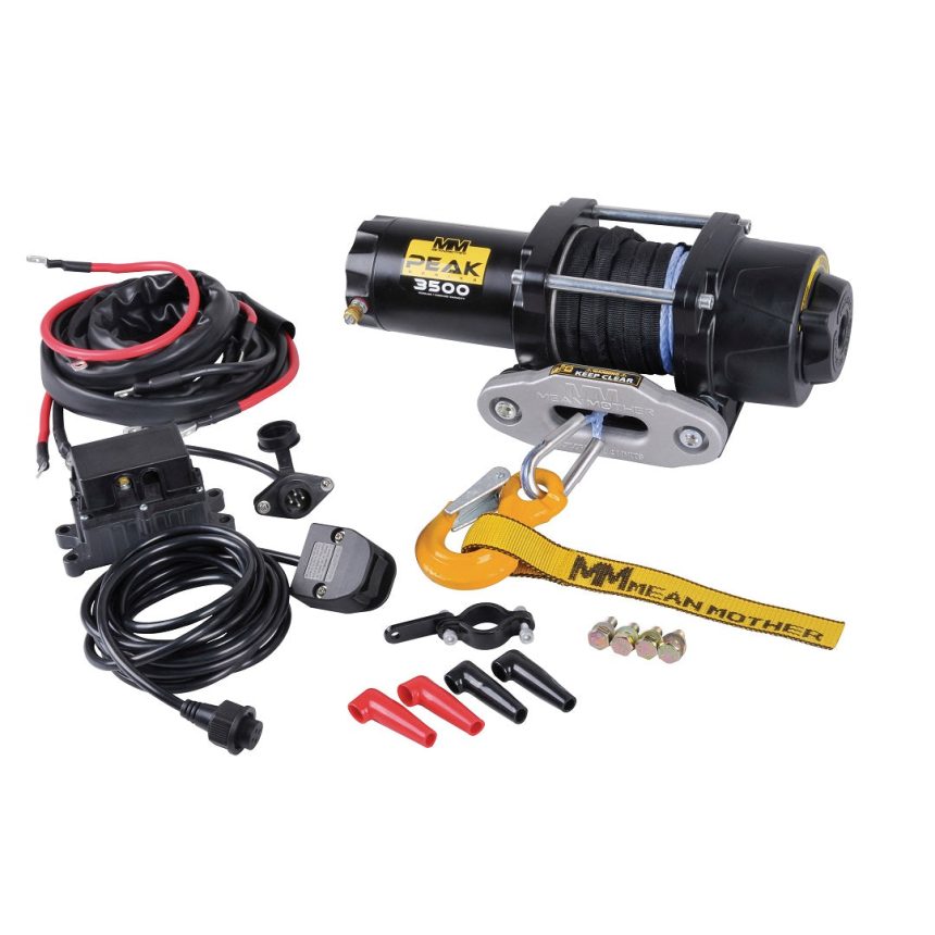 ATV WINCH WITH SYNTHETIC ROPE 3500LB - Explore Off Road
