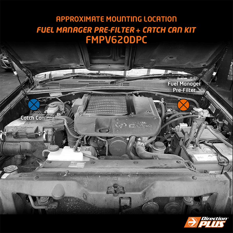 FUEL MANAGER PRE-FILTER + CATCH CAN KIT TOYOTA PRADO 150 SERIES (FMPV620DPC)