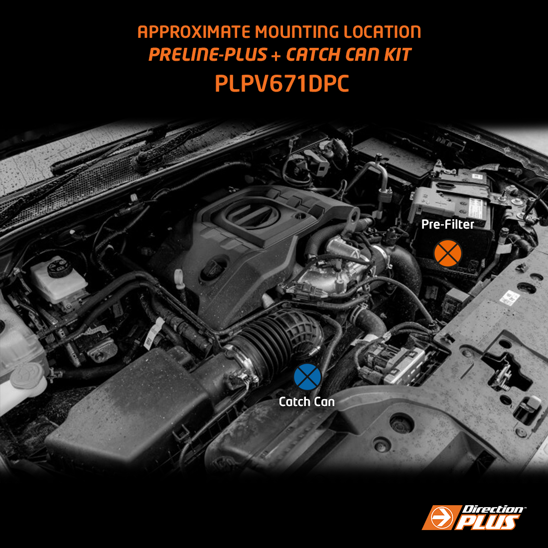 PRELINE-PLUS + CATCH CAN KIT NEXT-GEN RANGER / EVEREST V6 (PLPV671DPC)
